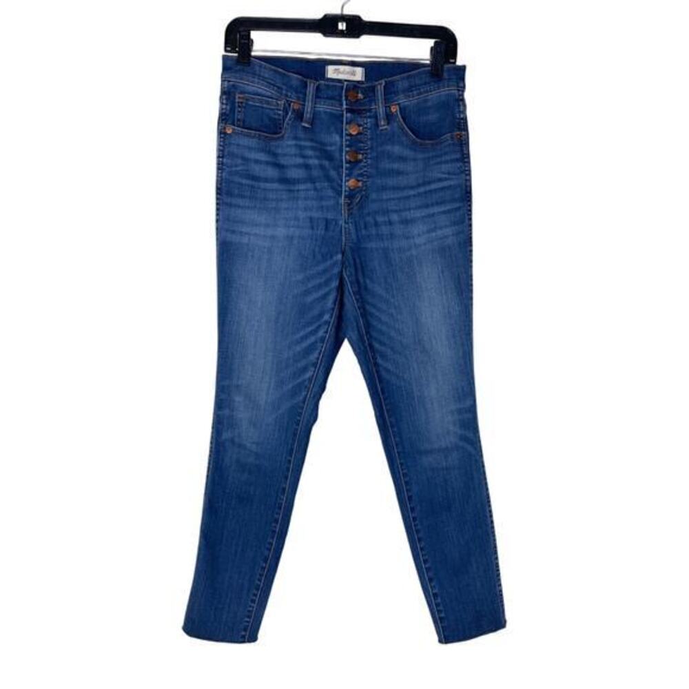Madewell 10" High-Rise Skinny Chewed-Hem Jeans - Size 28